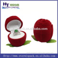 wholesale cheap elegant rose shape ring boxes for gift